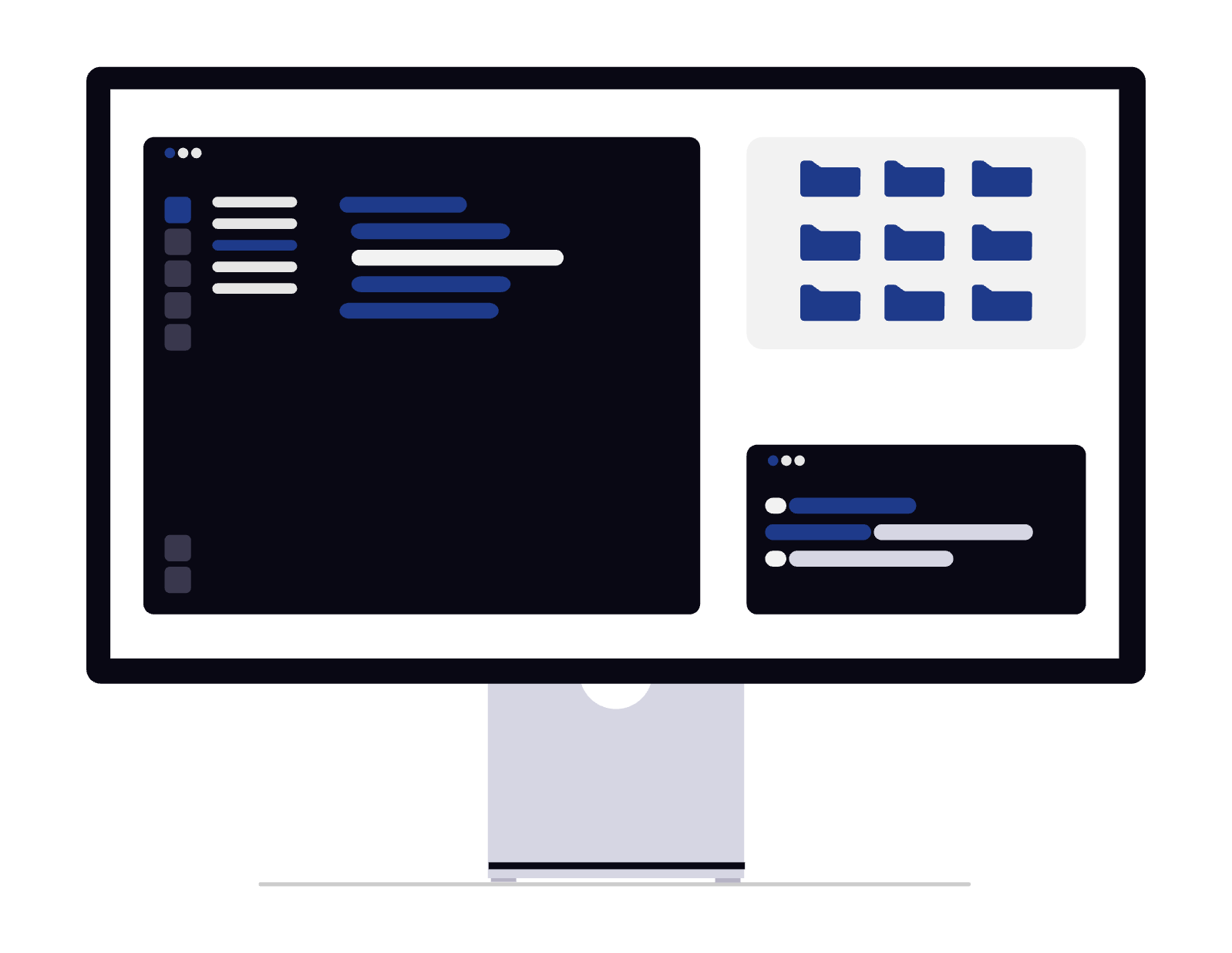 Programmierung blau