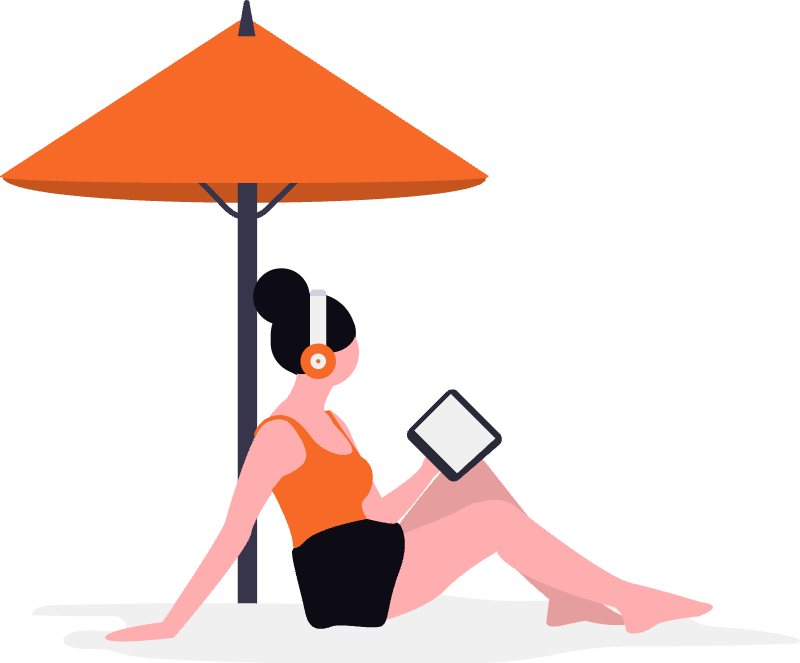 Undraw Symbolbild, Relax Mode, orange